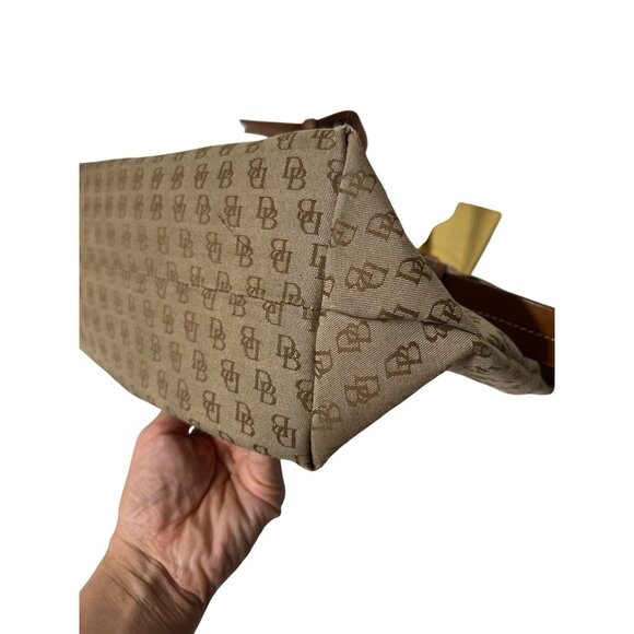 Dooney & Bourke Canvas & Leather Monogram Shoulder Bag With Adjustable Strap - Picture 7 of 10